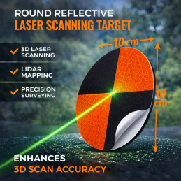 Self-Adhesive Reference Targets GCP LiDAR 3D Ø100 mm