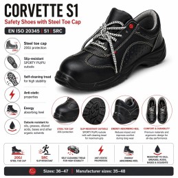 CORVETTE S1 SRC safety shoes with steel toe cap