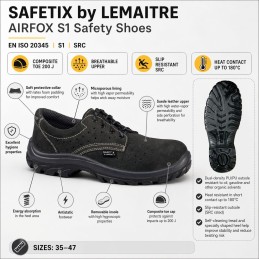 Buty robocze SAFETIX AIRFOX S1 kompozyt SRC