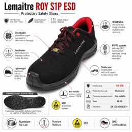 Lemaitre ROY S1P ESD buty robocze alu podnosek