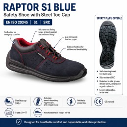 Półbuty RAPTOR S1 BLUE stalowy podnosek SRC