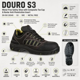 DOURO S3 – półbuty ochronne metal free SRC