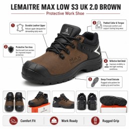 MAX UK BROWN 2.0 S3 buty robocze stalowy podnosek
