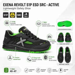 EXENA REVOLT S1P ESD – Safety Shoes SRC