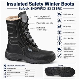 Safetix SNOWFOX S3 CI SRC – kozaki ochronne zimowe
