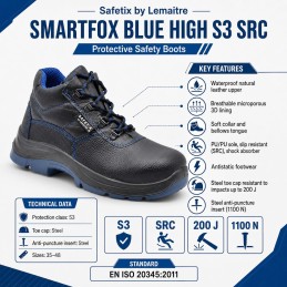 Safetix SMARTFOX BLUE HIGH S3 SRC Work Boots