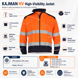 KAJMAN HV Sweatshirt – EN ISO 20471 Warnschutz