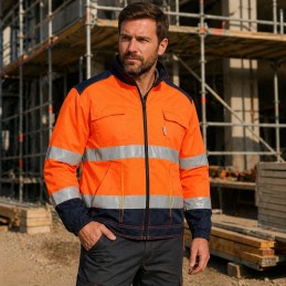 KAJMAN HV Arbeits-Sweatshirt mit Reflexstreifen