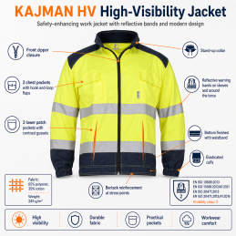 KAJMAN HV Gelbes Sweatshirt – EN ISO 20471