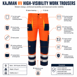 High-Visibility Work Trousers KAJMAN HV