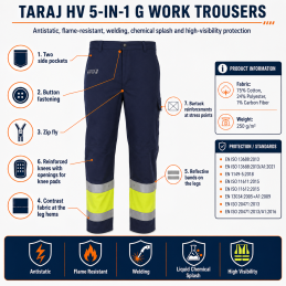 Work Trousers TARAJ HV 5-in-1 G art. 7-02