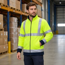 Giacca in pile gialla KAJMAN HV alta visibilità