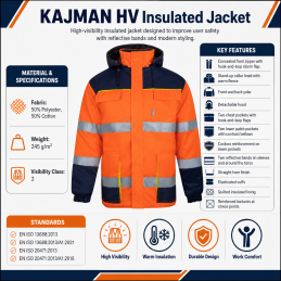 KAJMAN HV Insulated Hi-Vis Jacket – EN ISO 20471