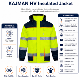 KAJMAN HV Yellow Insulated Hi-Vis Jacket