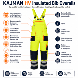 Insulated Bib Trousers KAJMAN HV