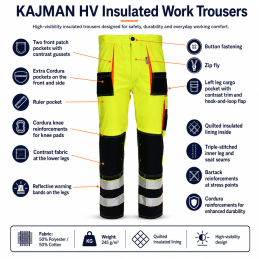 Insulated Work Trousers KAJMAN HV