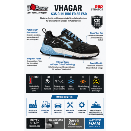 U-Power VHAGAR S3S – ESD HRO Safety Shoes